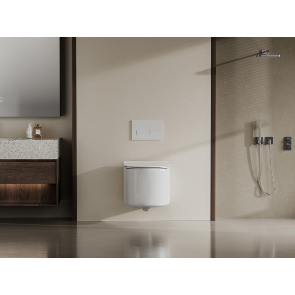 Унитаз подвесной Abber Bequem 355x500x300 белый (AC1129)