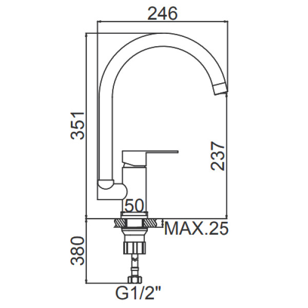 Смеситель для кухни Ledeme (L74003) Смеситель для кухни Ledeme (L74003)