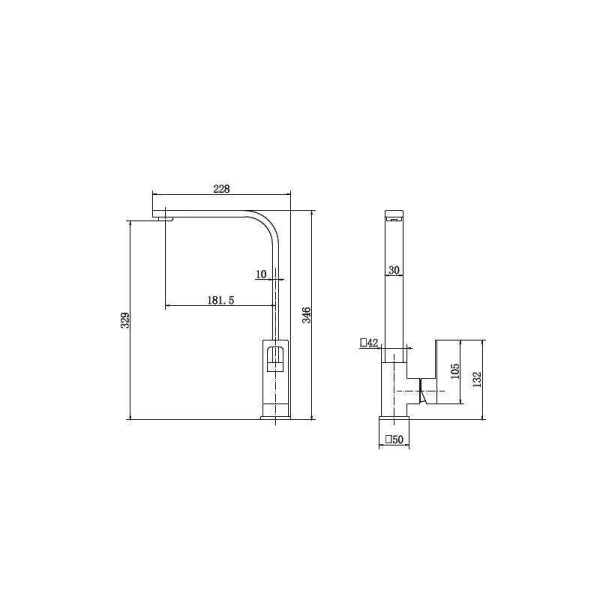 Смеситель для кухни Fashun белый (A54017)