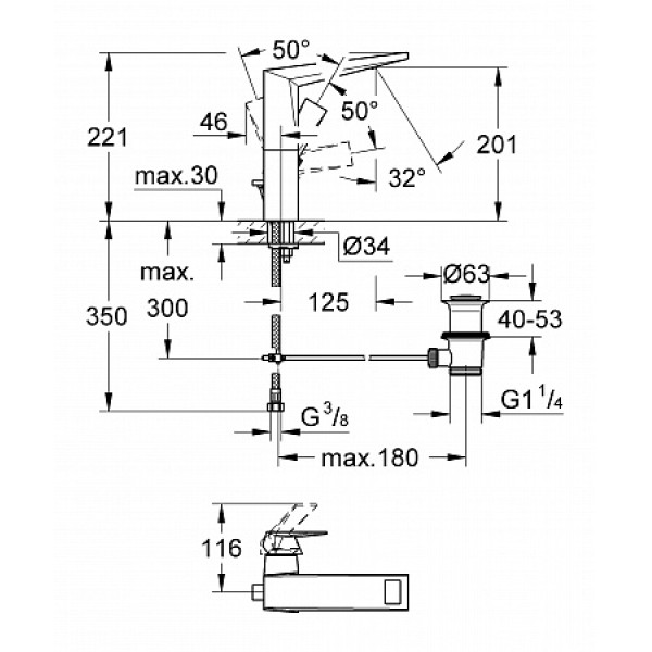 Смеситель для раковины Grohe Allure (32146000)