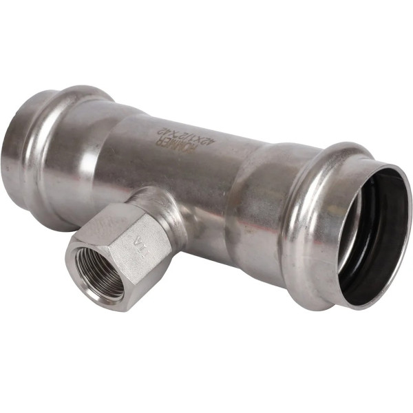 Тройник переходной 42х1/2"Вх42 Rommer из нержавеющей стали (пресс) (RSS-0015-004212) Тройник переходной 42х1/2"Вх42 Rommer из нержавеющей стали (пресс) (RSS-0015-004212)