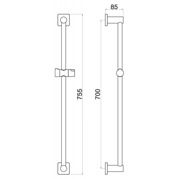 Душевая стойка Belbagno Carin хром (CAR-SA-CRM)