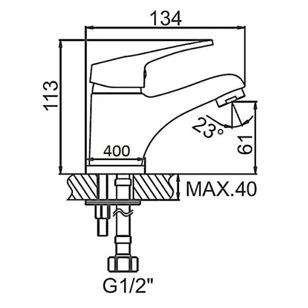 Смеситель для раковины Dlin хром (D110629)