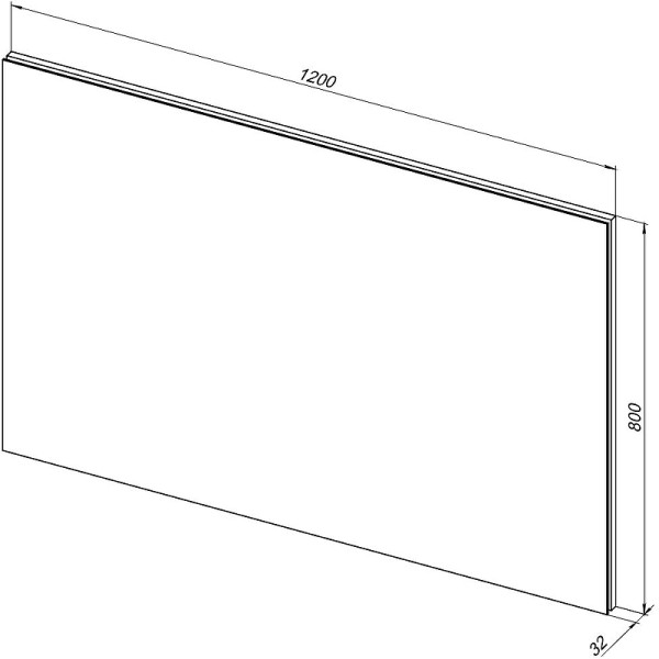 Зеркало с подсветкой Aquanet Гласс 120x80 белый (00274009)