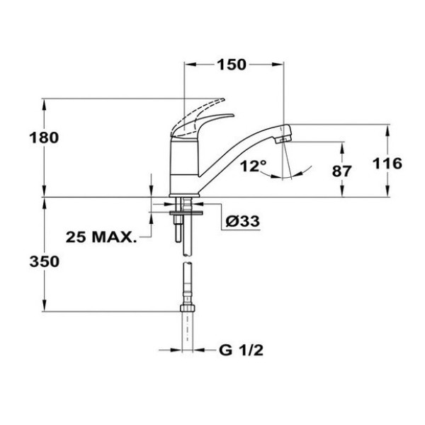 Смеситель для раковины Mofem Rumba 110 (150-0053-50 / 150-0053-10)