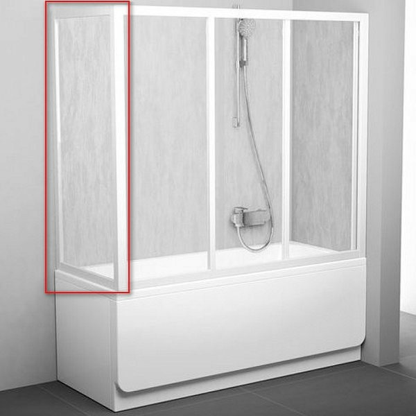 Душевое ограждение Ravak APSV-80 80x137 стекло прозрачное, профиль белый (9504010241)