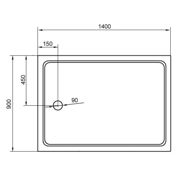 Душевой поддон Cezares 140х90 (TRAY-A-AH-140/90-15-W) Душевой поддон Cezares 140х90 (TRAY-A-AH-140/90-15-W)