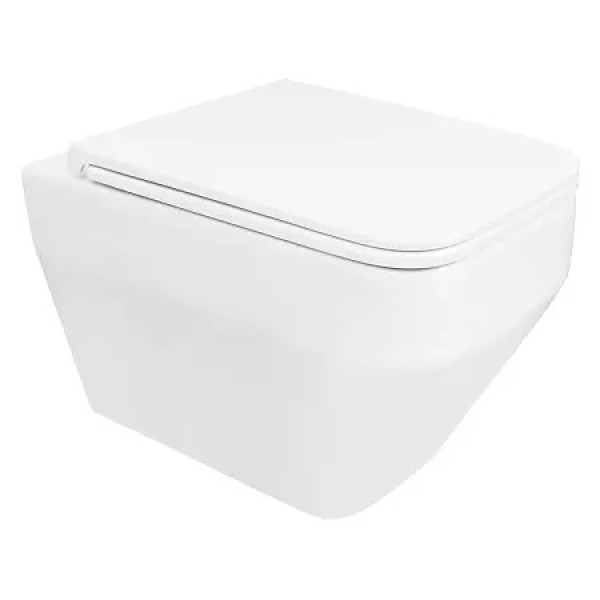 Унитаз подвесной Moneo безободковый с сидением микролифт 530x365x370 (AZ-0062)