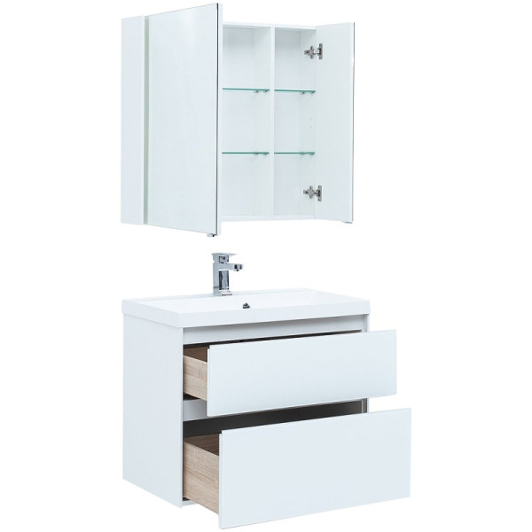 Тумба подвесная Aquanet Гласс 80 белый (00238361)