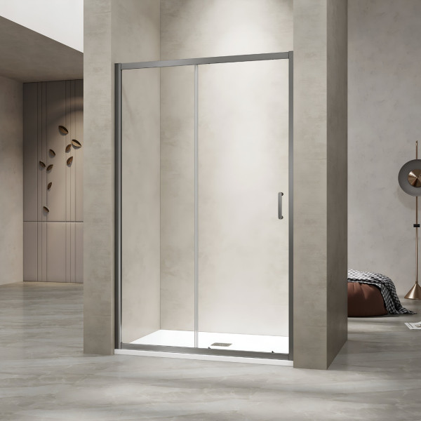 Душевая дверь RGW Passage 140x195 стекло прозрачное, профиль серый (030811414-110) Душевая дверь RGW Passage 140x195 стекло прозрачное, профиль серый (030811414-110)