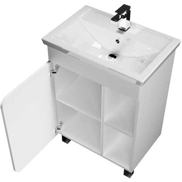 Тумба подвесная 1Marka Nuvo 610*410*850 белая (У76055)