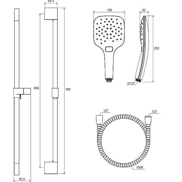 Душевой гарнитур Ravak Chrome 921.00 хром (X07S002) Душевой гарнитур Ravak Chrome 921.00 хром (X07S002)
