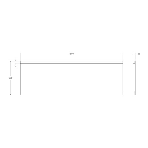 Экран фронтальный Cezares 180x59,5x4 белый (EM-180-SCR-W37)