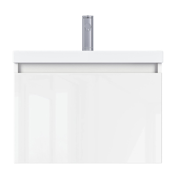 Тумба подвесная 1Marka Aris 690x447x400 белая аляска/белый глянец (Ц0000042285)