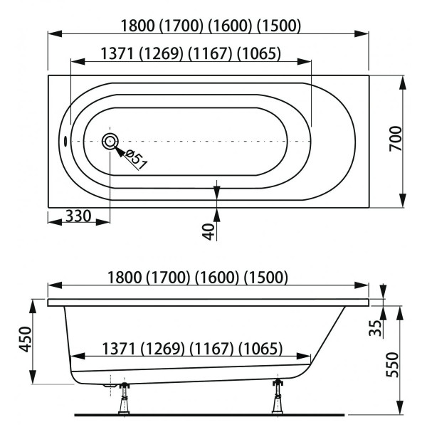 Ванна акриловая VagnerPlast Kasandra 180 180х70х45 (VPBA187KAS2X-02) Ванна акриловая VagnerPlast Kasandra 180 180х70х45 (VPBA187KAS2X-02)