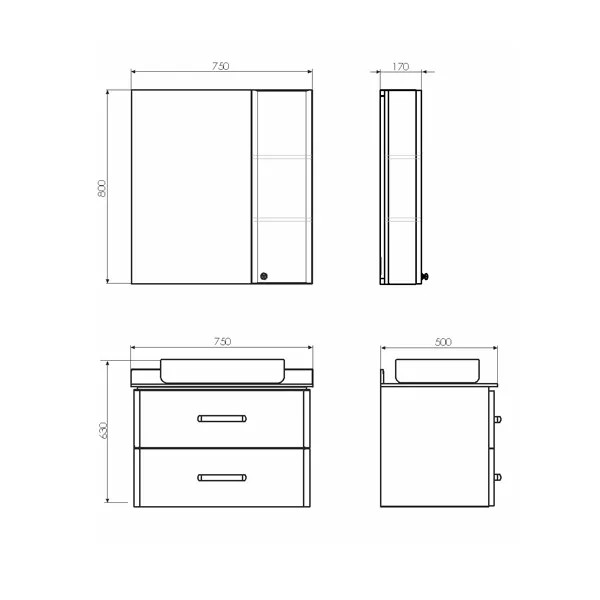 Тумба подвесная с раковиной Comforty Амстердам 750x500x645 белый глянцевый/калакатта Блэк (00-00013775) Тумба подвесная с раковиной Comforty Амстердам 750x500x645 белый глянцевый/калакатта Блэк (00-00013775)