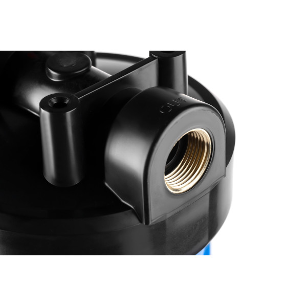 Фильтр колбовый Гейзер 1" 10BB с латунными вставками (синий, для холодной воды) (50715) Фильтр колбовый Гейзер 1" 10BB с латунными вставками (синий, для холодной воды) (50715)