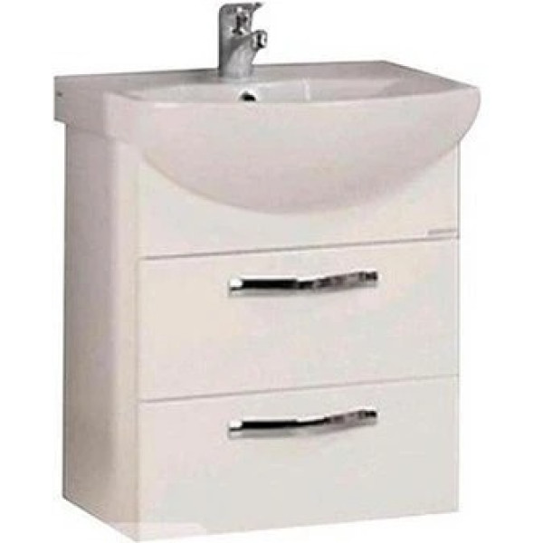 Тумба-умывальник Aquaton подвесная Ария 50 М/1WH207781 Раковина Смайл-50 (1A1400K0AA010)