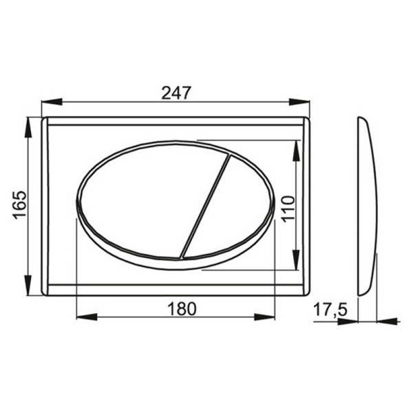 Клавиша смыва AlcaPlast хром (M71) Клавиша смыва AlcaPlast хром (M71)