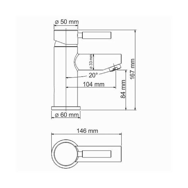 Смеситель для раковины WasserKRAFT Main хром (4103 Thermo)