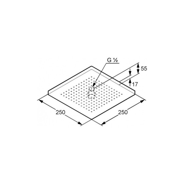 Верхний душ Kludi A-QA 250*250*55 хром (6653105-00)