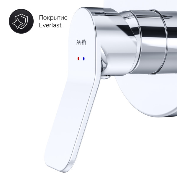 Смеситель для ванны и душа AM.PM X-Joy монтируемый в стену, хром (F85A45000) Смеситель для ванны и душа AM.PM X-Joy монтируемый в стену, хром (F85A45000)