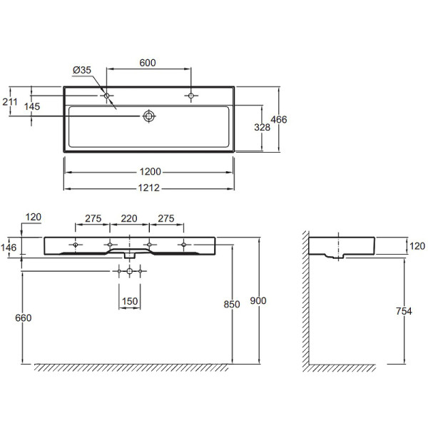 Раковина накладная Jacob Delafon Vivienne 120x46 белая (EXBK112-00) Раковина накладная Jacob Delafon Vivienne 120x46 белая (EXBK112-00)