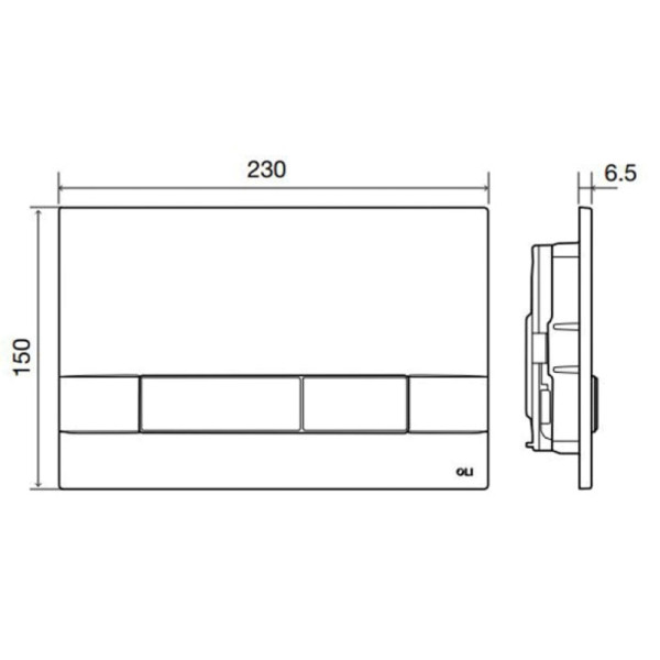 Клавиша смывная Oli Narrow OLIpure хром глянцевый (148301)