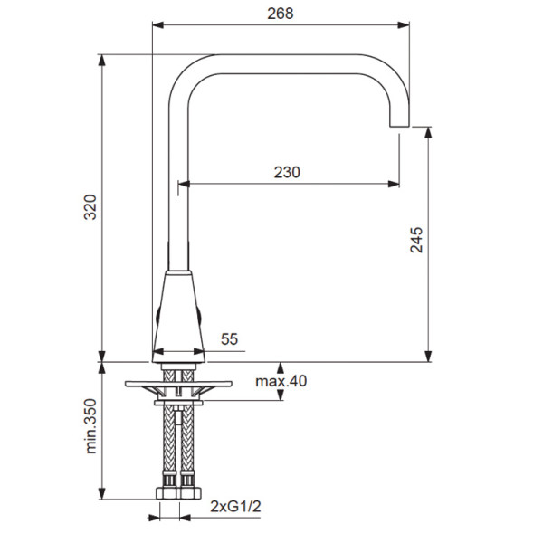 Смеситель для кухни Vidima Uno (BA242AA)
