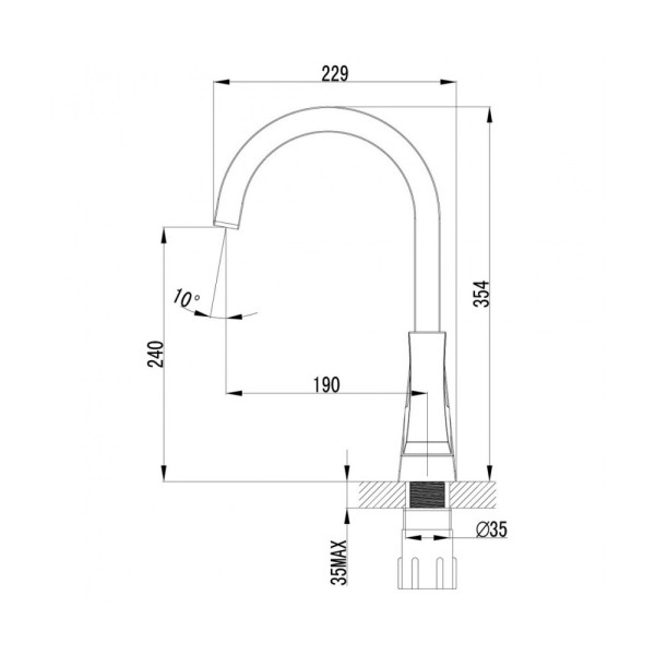 Смеситель для кухни Lemark Unit (LM4555С)