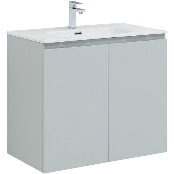 Тумба подвесная Aquanet Алвита New 80 2 дверцы, серый (00277528)