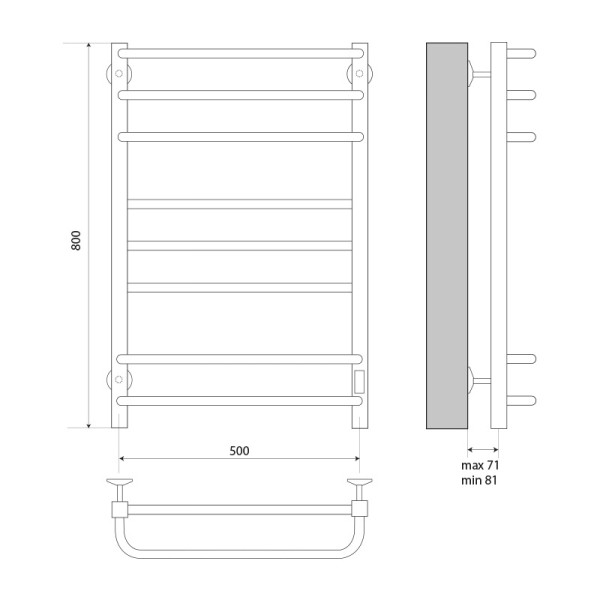 Полотенцесушитель электрический Melodia Fusion Square Ferrum 500х800 П8_3x3x2 cух.ТЭН 135Вт встр.диммер гарфит (MTRFSF580gt) Полотенцесушитель электрический Melodia Fusion Square Ferrum 500х800 П8_3x3x2 cух.ТЭН 135Вт встр.диммер гарфит (MTRFSF580gt)