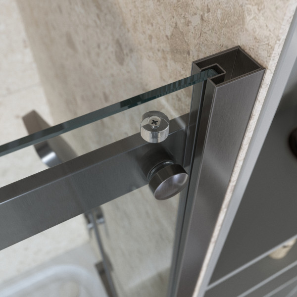 Душевой уголок BelBagno Marino 120x90x195 стекло прозрачное, профиль оружейная сталь матовая (MARINO-2-AH-2-120/90-C-GM)