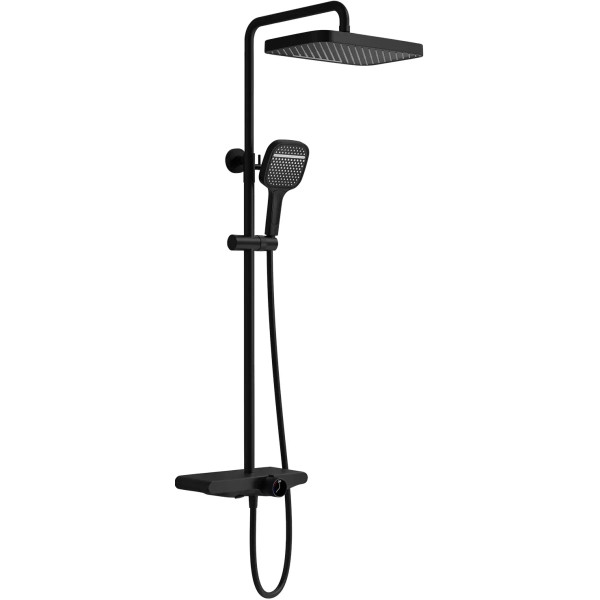 Душевая система на три режима Rea Bari Black mat (REA-P0891)