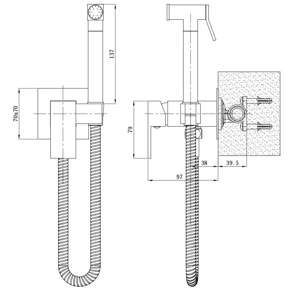 Смеситель с гигиеническим душем Esko SAMARA хром (SMHSMR) Смеситель с гигиеническим душем Esko SAMARA хром (SMHSMR)