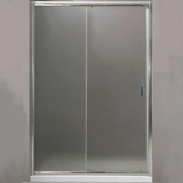 Душевая дверь BelBagno Uno-195 155x195 стекло рифленое, профиль хром (UNO-195-BF-1-155-P-Cr)