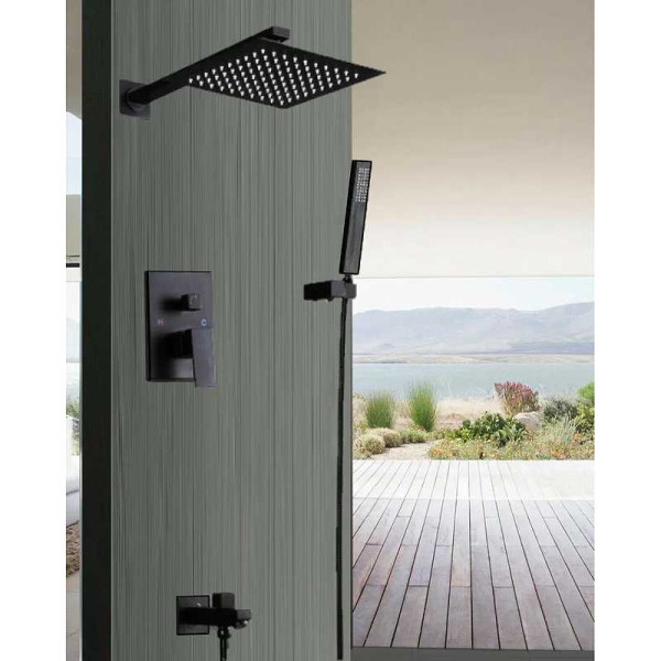 Душевая система ALMAes Teivaz черная матовая (TVZ-1805) Душевая система ALMAes Teivaz черная матовая (TVZ-1805)