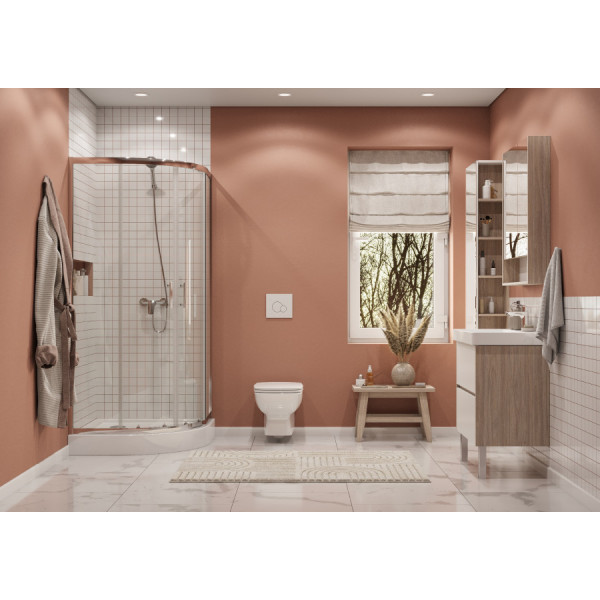 Душевой уголок Santek Вэлия 90x90x195 стекло (прозрачное, профиль хром (1WH501795)