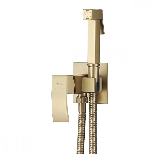 Смеситель с гигиеническим душем Abber Wasserfall Золотой (AF8625G) Смеситель с гигиеническим душем Abber Wasserfall Золотой (AF8625G)