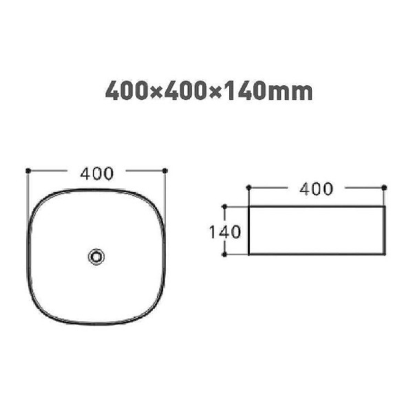 Раковина накладная Aquanet TREND-1-MB 40х40х14 черная матовая (273684)