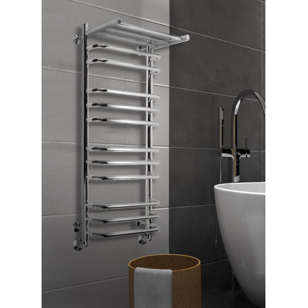 Полотенцесушитель водяной Indigo Brace 550x1010 полированный с полочкой к-1 (LBCW100-50P) Полотенцесушитель водяной Indigo Brace 550x1010 полированный с полочкой к-1 (LBCW100-50P)