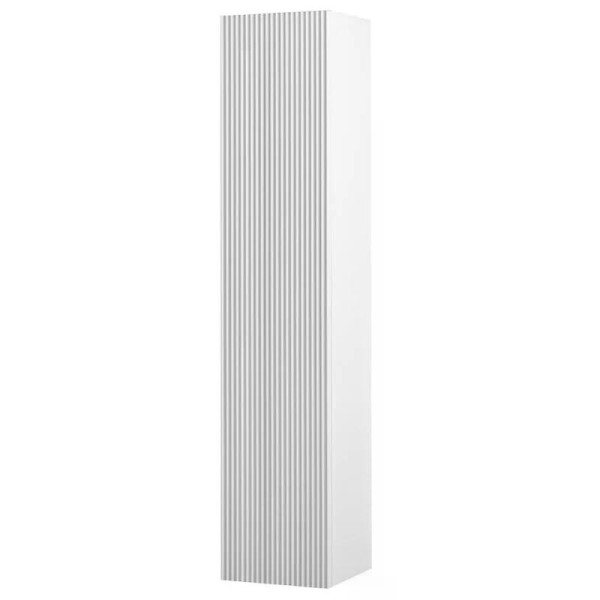 Шкаф подвесной Cezares Uno 330x300x1600 с фрезерованной ручкой с торца фасада с одной распашными дверцей доводчиками с двумя полками Bianco Opaco (UNO Шкаф подвесной Cezares Uno 330x300x1600 с фрезерованной ручкой с торца фасада с одной распашными дверцей доводчиками с двумя полками Bianco Opaco (UNO