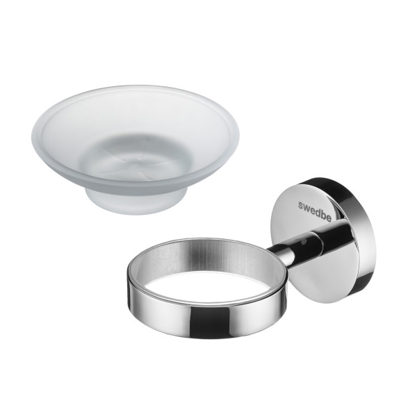 Мыльница подвесная с держателем Swedbe Attribut хром (9814) Мыльница подвесная с держателем Swedbe Attribut хром (9814)