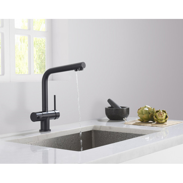 Смеситель для кухонной мойки Timo Saona черный матовый (2396/03F) Смеситель для кухонной мойки Timo Saona черный матовый (2396/03F)