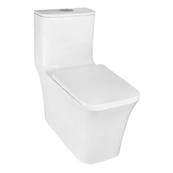 Унитаз напольный Azario Stoun 405x750x780 с сиденьем с микролифтом белый (AZ-1109)