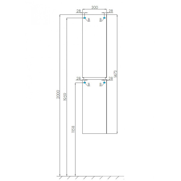 Пенал подвесной Aquaton Скай PRO 300x240x1473 R белый глянец (1.A238.6.03S.Y01.R)