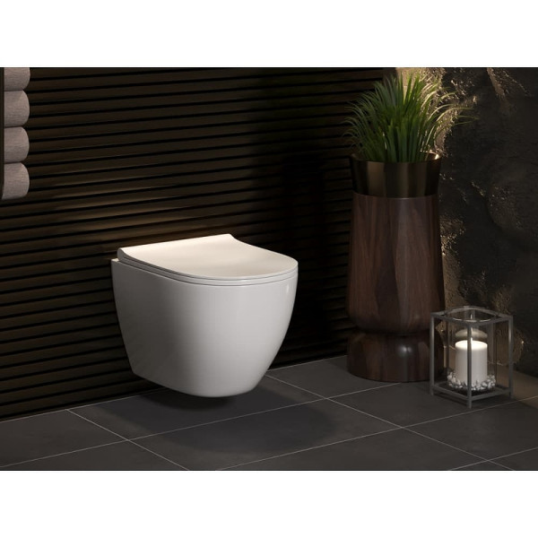 Комплект инсталляция с унитазом Berges Novum c с кнопкой F5 SoftTouch черная, унитаз OKUS, сиденье Toma Slim SO (043273)