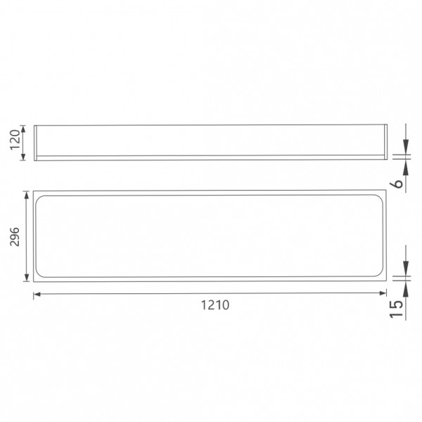 Ниша настенная скрытая Abber Nischen 121x12x29,6 с LED подсветкой, черная матовая (AN3006MB)