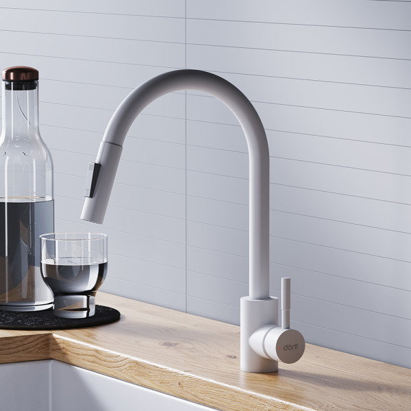 Смеситель для кухни Dorff Logic белый (D3007533)