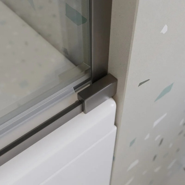 Душевая шторка для ванны Cezares Tandem-Soft 180x145 стекло прозрачное, профиль оружейная сталь (TANDEM-SOFT-VF-2-180/145-C-GM-IV)